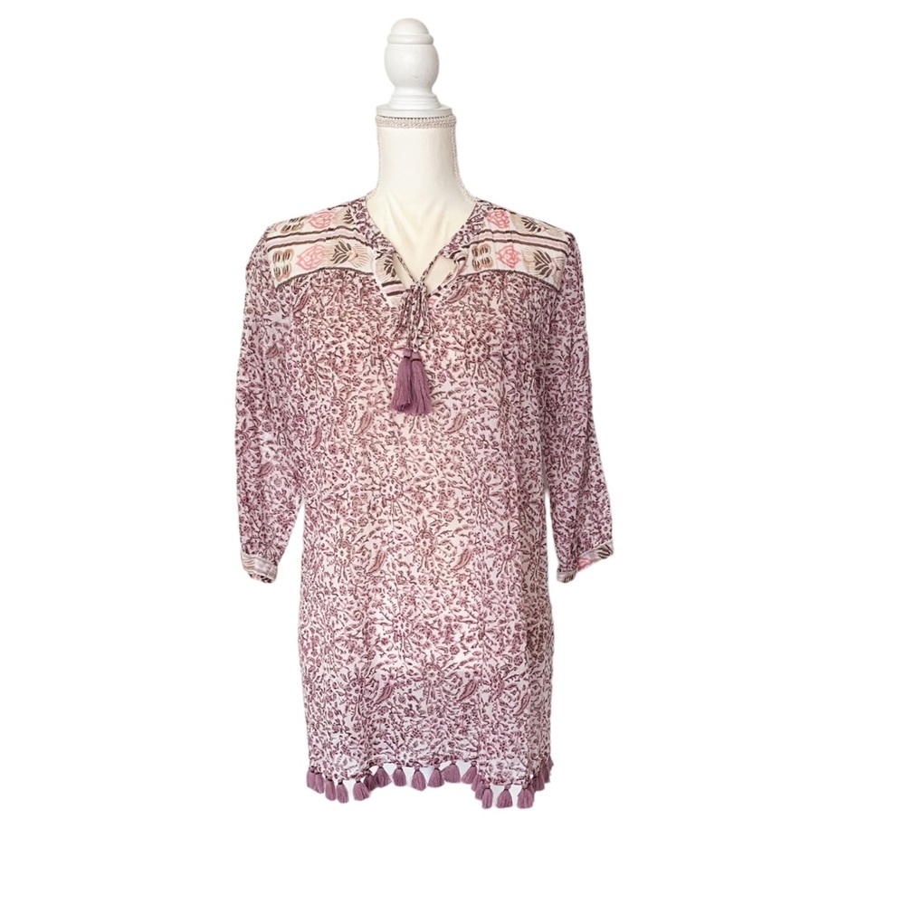 Roller Rabbit Purple Pink Multi Color Top Size Small